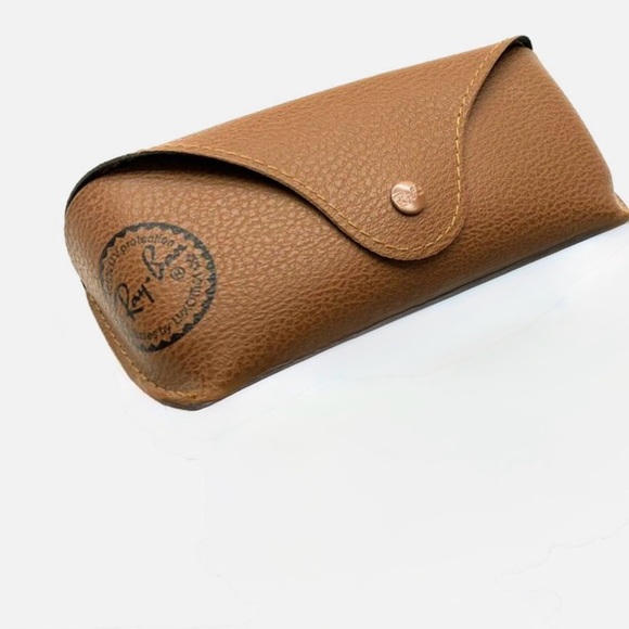 Ray-Ban Brown Leather Sunglasses Case - Picture 1 of 7